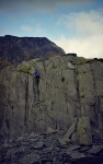 Playing in the Castle Crag summit quarry