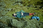 Pete catches up on sleep