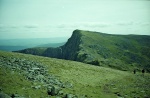 Looking back along the ridge
