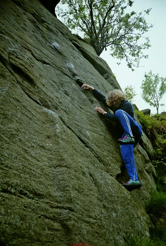 1992-05-23a.jpg - Crux move, High Steppa
