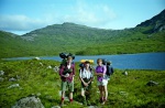 Daniel, Adam and Jane by Loch Coire Fionnaraich