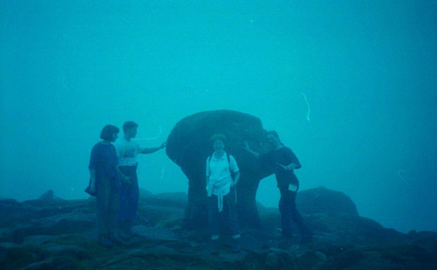 1995-10-14a.jpg - Mushroom-shaped rock