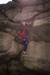 Hilary at Almscliff