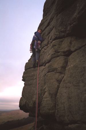 1998-03-14c.jpg - Mark Stevenson on Hargreaves' Original Route
