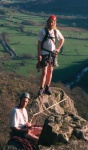 At the top