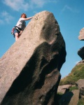 Rylstone - Jane on the Matterhorn Boulder