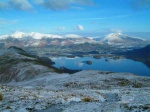 Skiddaw and Blencathra over Derwent Water
