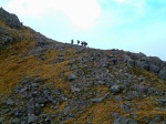 The group split at the head of the coire, with most going up Beinn Liath Mhor; we went up Fuar Tholl on the other side.