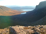 Looking down into Coire nan Fhamhair (Coire nan Arr)