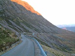 Descending along the road