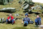 Olly, Dan and George having a break
