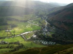 Looking down on Dinas Mawddwy