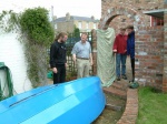 Nice boat, Niall, but there's no river in the garden.