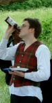 'Huw won't notice if there's a bit less in his bottle when he gets back.'