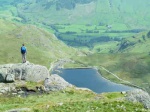 `I can see the pub from here!' Langdale from Pavey Ark