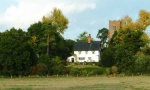 House with church tower