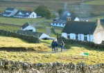 Entering the village