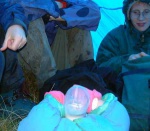 Inside the shelter