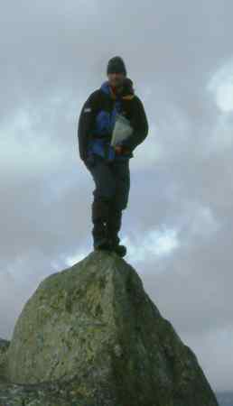 20031115-113640.jpg - Toby on top of Moel Meirch