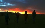 Heading into the setting sun