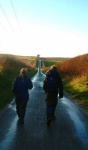 Lottie and Pete on the road