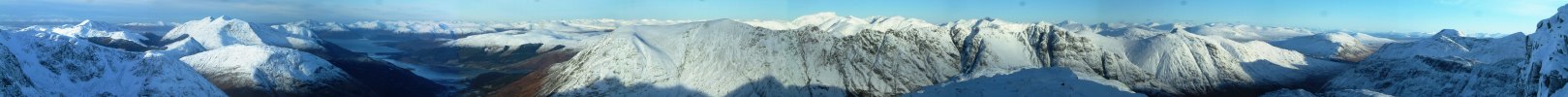 20031230-114000.jpg - 180&deg; semi-panorama including Loch Leven and Ben Nevis from Stob Coire nan Lochan