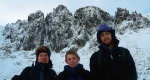 Pete, Lottie and Tim with Stob Coire nan Lochan behind