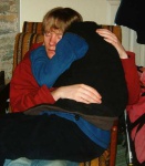 Peter consoles Lottie after her accidental decapitation