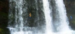 Scott and Catherine behind Sgwd yr Eira