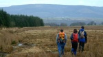 Scott, Catherine and Michael on the "path" back to Pontneddfechan