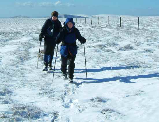 20040228-124356.jpg - Peter and Lottie on Wild Boar Fell