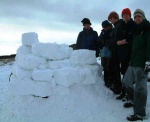 Half-built igloo