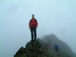 Richard on the crest of Crib Goch