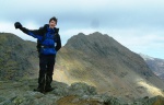 Michael thumbs a lift back to Crib Goch (unsuccessfully)