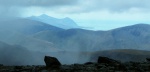 The Lleyn peninsula appeared, briefly