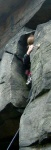 Toby almost swallowed in the crack