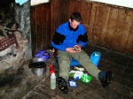 Matt cooking, Friday night