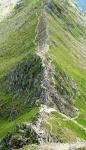 Looking down at Striding Edge