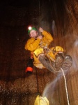 Beginning the 90-metre ascent of Pitch 1 with a heavy tackle bag