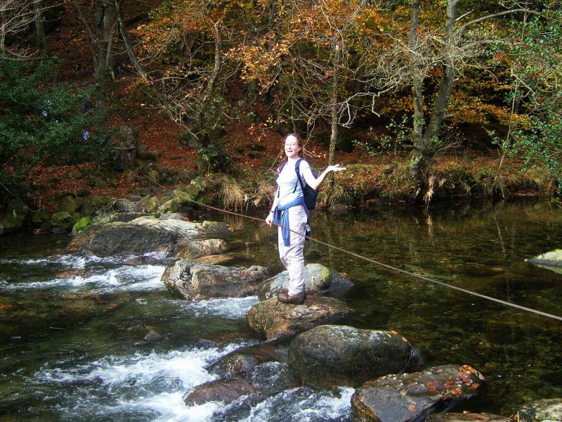 20041030-132256.jpg - Dani on the stepping stones