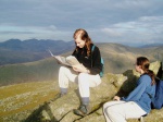 Simon and Dani at the top of Dow Crag