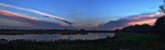 Evening light over the gravel pits at Ripon