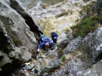 Setting off up North Buttress Variant