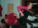 I'm not sure that Sarah actually appreciates Phil's help...
