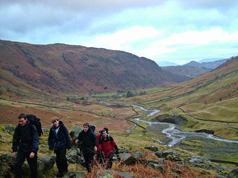 20050110-091842.jpg - Above Stockley Bridge - Jack, Pete, Dave, Tom