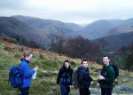 Ruth, Phil, Zak and Mark above Rosthwaite