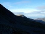 Looking west towards the Pony Path, where we'll descend, and beyond to the sea