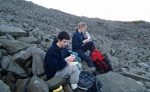 Michael and Helen fuel their bodies for the ascent