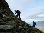 Helen and Will on the scree slope