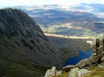 A look back at the arete from near the summit